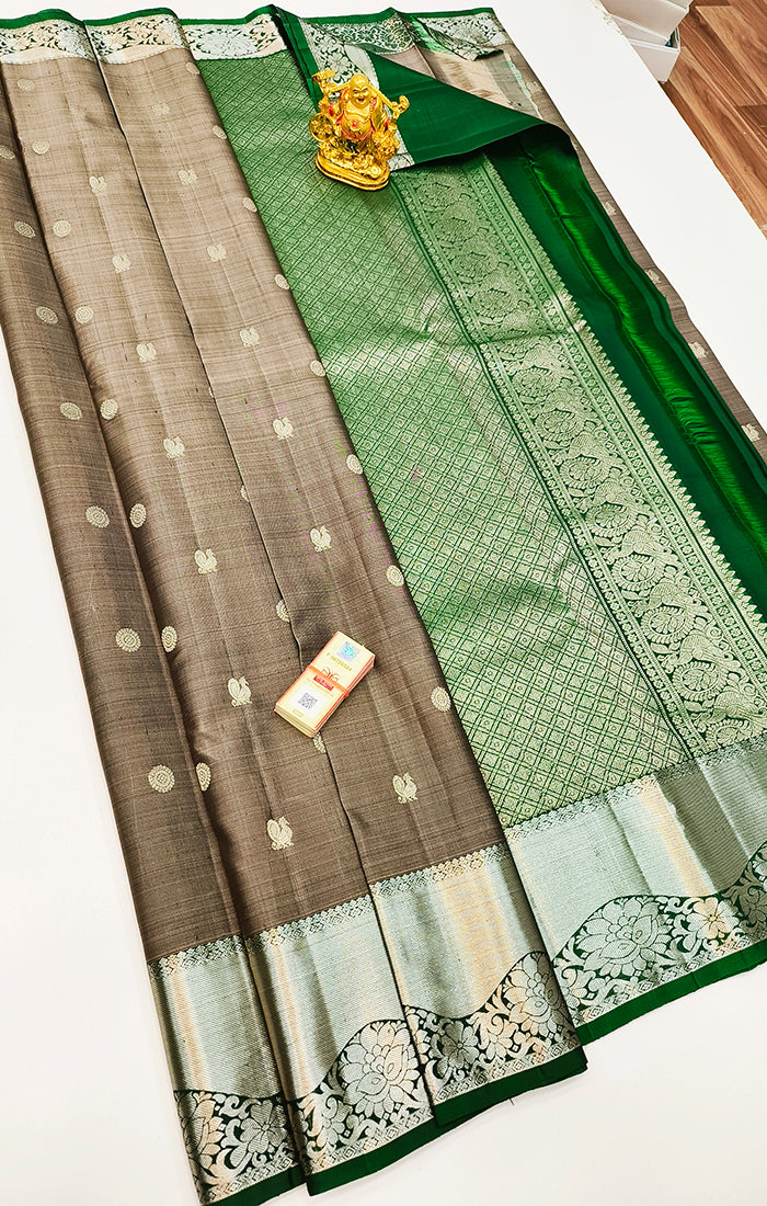 Buy Plain Silk Two Tone and Reversible Soft Silk Saree in Ash Grey Colour  Online in India - Etsy