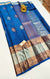 Designer Blue/Copper Pure Zari And Kanchipuram 100% Pure Fancy Silk Saree (D567)