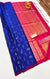 Designer Blue/Magenta  Pure Zari And Kanchipuram Pure Soft Silk Sarees (D572)