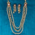 Multiple Line Pearl and Kundan Long Necklace - PAAIE