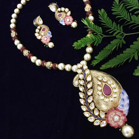 Gold Plated Bridal Premium Kundan Set (Design 78) - PAAIE