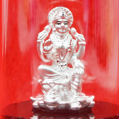 999 Pure Silver Lakshmi Circular Idol - PAAIE