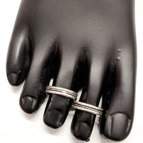 925 Silver Adjustable Toe Rings Pair (Design 66) - PAAIE