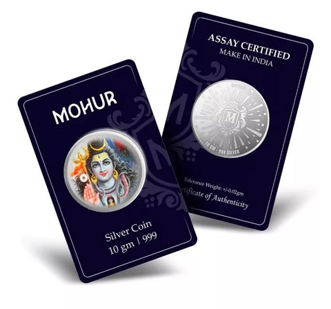 999 Pure Silver Shiv Ji Coins (Design 28)