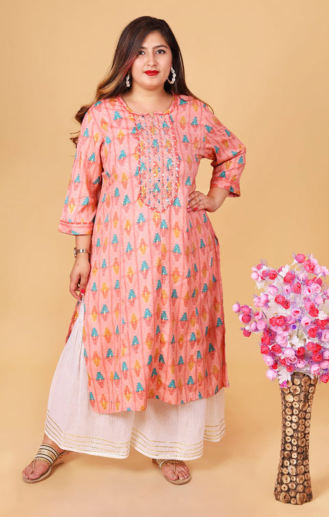 Designer Pink Color Indian Ethnic Kurti For Casual Wear (K677)