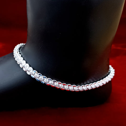 Silver Anklet 10.5 inches (Set of 2) - Design 69 - PAAIE