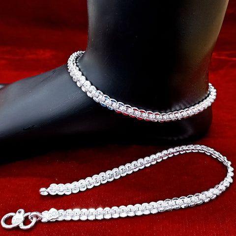 Silver Anklet 10.5 inches (Set of 2) - Design 69 - PAAIE