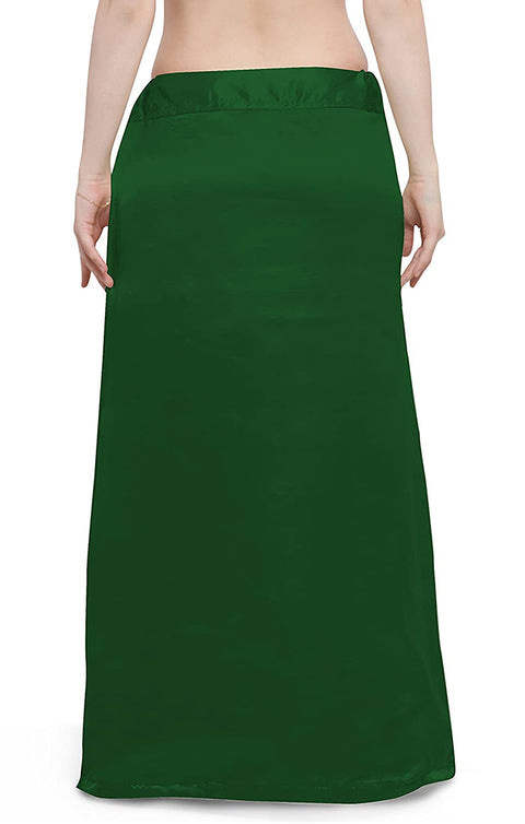 Readymade Satin Petticoats in Dark Green Color (P16)