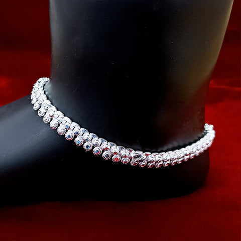 Silver Anklet 10 inches (Set of 2) - Design 70 - PAAIE
