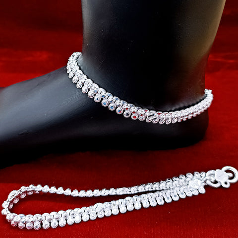 Silver Anklet 10 inches (Set of 2) - Design 70 - PAAIE