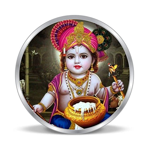 999 Pure Silver Krishna 20 Grams Coin (Design 50)