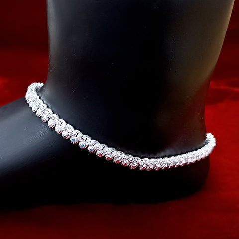 Silver Anklet 10.5 inches (Set of 2) - Design 71 - PAAIE