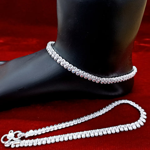 Silver Anklet 10.5 inches (Set of 2) - Design 71 - PAAIE