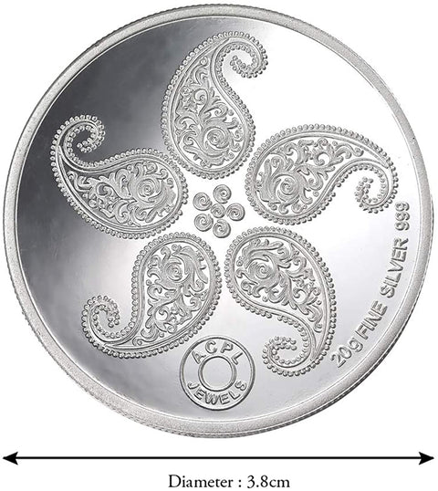 999 Peacock Pure Silver 20 Grams Coin - PAAIE