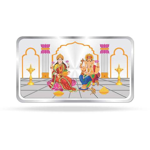 999 Lakshmi Ganesha Pure Silver 50 Grams Bar ( Design 1) - PAAIE
