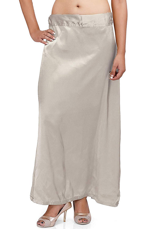 Readymade Petticoats in Gray Color for Saree (Satin)