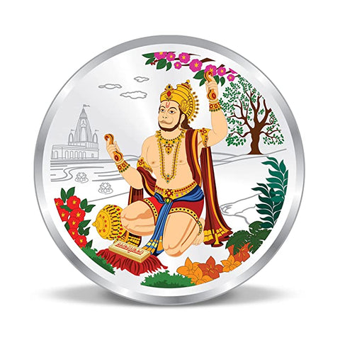 999 Hanuman Ji Pure Silver 20 Grams Coin (Design 44)