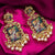 Radha Krishna Figure Earrings in Gold Tone - -  Free with a purchase of $50 (Code: THANKS)