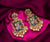 Radha Krishna Figure Earrings in Gold Tone - -  Free with a purchase of $50 (Code: THANKS)