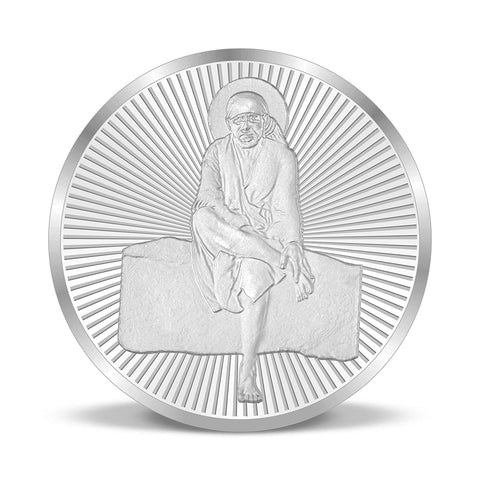 999 Sai Baba Pure Silver 10 Grams Coin