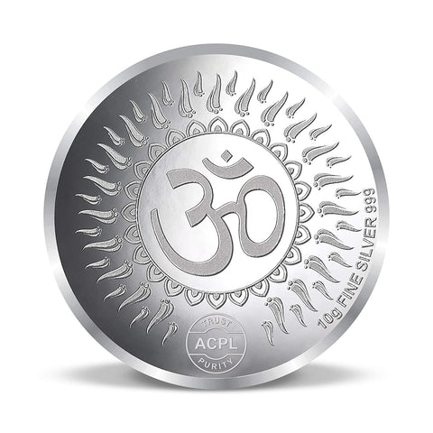 999 Sai Baba Pure Silver 10 Grams Coin