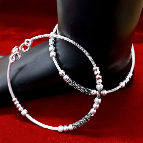 Silver Anklet 10.5 inches (Set of 2) - Design 84 - PAAIE