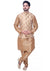 Designer Men's Festive Nehru Jacket/Waistcoat in Golden Color (D85)