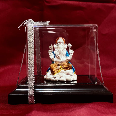 999 Pure Silver Ganesha Idol Sitting - PAAIE