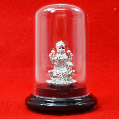 999 Pure Silver Lakshmi Circular Idol with money - PAAIE