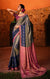 Designer Blue/Pink Brasso Printed Saree for Casual Wear (D441)