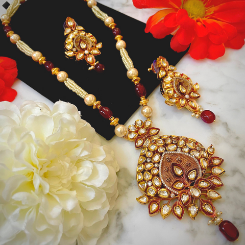 Gold Plated Bridal Premium Kundan Set (D76)