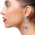 American Diamond Designer Earring in Red Color(E8) - PAAIE