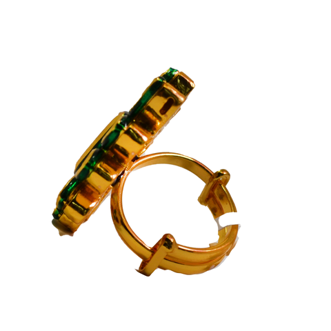 Fashionable Gold Plated Ring in a Feather Design - PAAIE