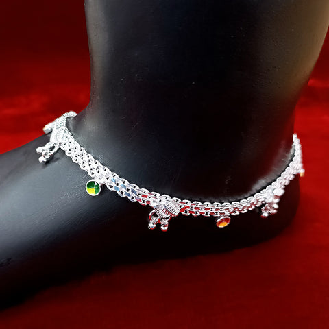 Silver Anklet 10 inches (Set of 2) - Design 99 - PAAIE