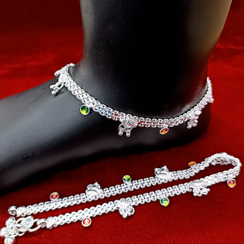 Silver Anklet 10 inches (Set of 2) - Design 99 - PAAIE