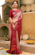 Designer Wine P/P Signature Printed Saree for Casual Wear (D464)