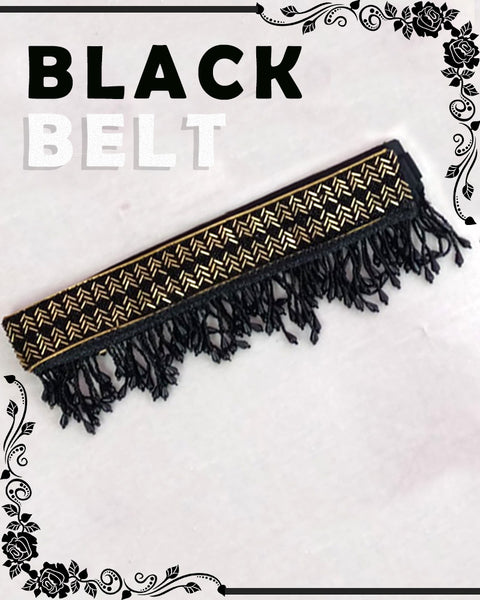Black Color Kamarband Bridal Belt / Sari Belt For Women With Embroidery (B9)
