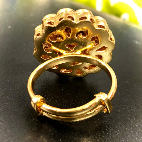 Designer Kundan Adjustable Ring (Design 101)