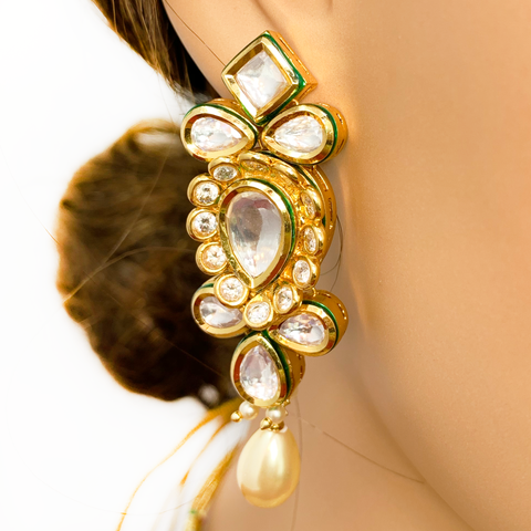 Gold Plated Kundan Set - PAAIE