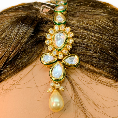 Gold Plated Kundan Set - PAAIE