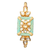 Mint Rectangular Designer Gold Plated Kundan Bracelet - PAAIE
