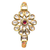Large Circular Floral Ruby Kundan Bracelet - PAAIE
