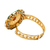 Large Circular Multiple Kundan Gold Plated Bracelet - PAAIE