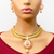 Designer Gold Plated Baby Pink Necklace studded with Semi Precious Stones - PAAIE