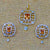 Champagne Colored American Diamond Pendant Set - PAAIE