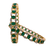 American Diamond and Emerald Semi Precious Bangle - PAAIE