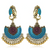 Elephant Design Blue Red Earrings - PAAIE