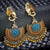 Elephant Design Orange Blue Earrings - PAAIE