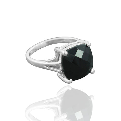 925 Sterling Silver Black Onyx Gemstone Ring (D1) - PAAIE
