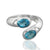 925 Sterling Silver Blue Topaz Gemstone Ring (D6) - PAAIE